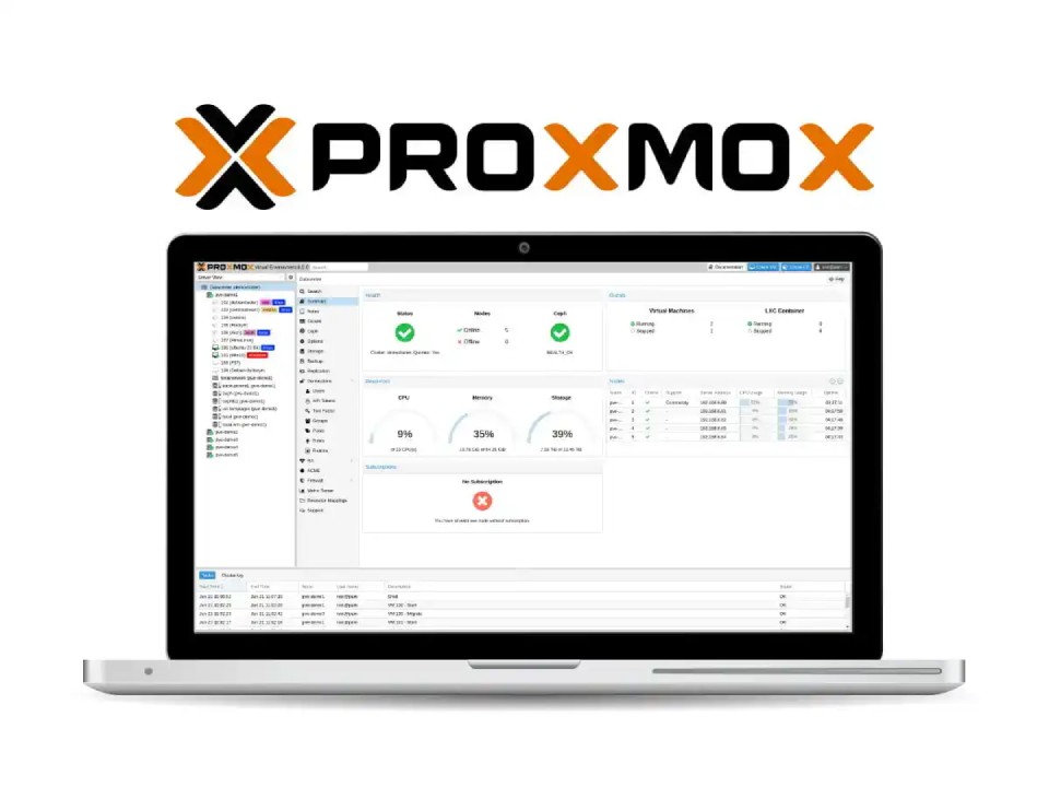 aplikasi proxmox yang biasa digunakan untuk homelab server