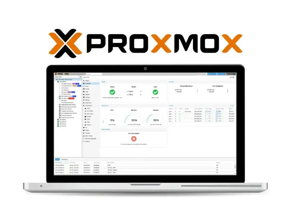 aplikasi proxmox yang biasa digunakan untuk homelab server