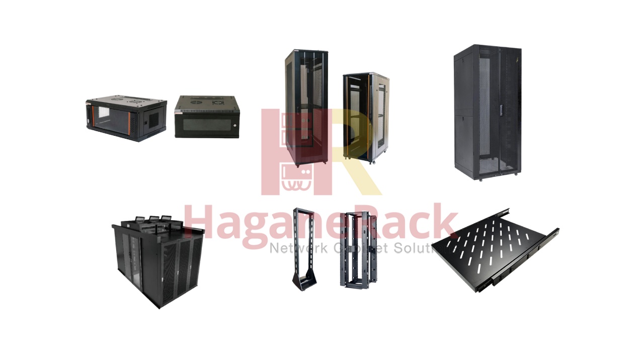 Katalog produk HaganeRack Indonesia: Jual Rack Server 42U, Wallmount Rack, Open Rack, dan Aksesoris Rack Server ready stock.
