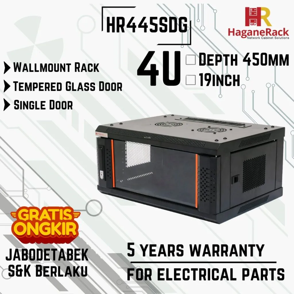 rak server 4u haganerack HR445SDG contoh box server 4u dari haganerack