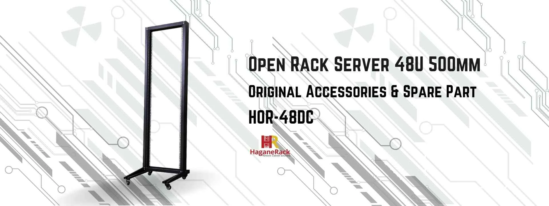 produk Open Rack Server 48U 500mm dari haganerack