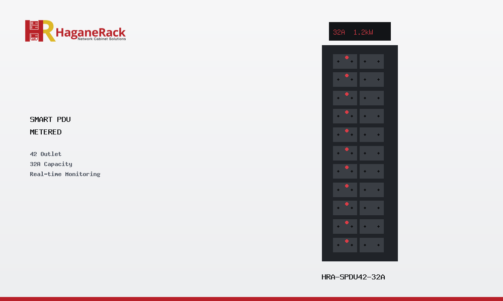 Smart PDU HRA-SPDU42-32A HaganeRack metered 42 outlet 32A